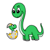 Dinosaurs with Baby Dinosaurs