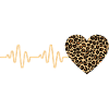 heart leopard heartbeat gift idea