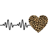 heart leopard heartbeat gift idea