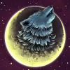 A wolf in the moon