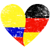 Flag Heart Germany Colombia Flag