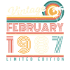 Né en février 1987 Retro