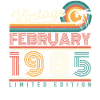 Né en février 1985 Retro