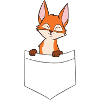 Fuchs - In Brusttasche / Hemdtasche