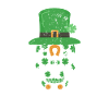 Saint-Patrick Skull trèfle irlandais