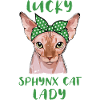 Lucky Sphynx Cat Lady Saint-Patrick