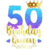 Damer Födelsedagsdrottningen 50-årsjubileum 50 år född