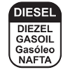 Diesel Aufkleber (in verschiedenen Sprachen)