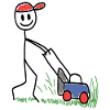 Rasenmäher Doodle - Gartenarbeit