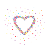 Konfetti im Herzen Karneval Fasching
