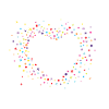 Konfetti im Herzen Karneval Fasching