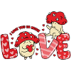 Mushroom Love Heart Couple Sayings Valentine's Day