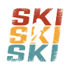 Retro Ski Skiing
