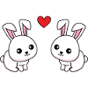 Rabbit Comic Couple Love