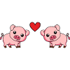 Pig Comic Couple Love
