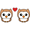 Owl Comic Couple Love