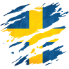 Suède - Drapeau national, rayures, fissures