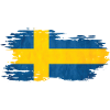 Sweden - National flag, brush effect