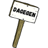 Dagegen mit Schild