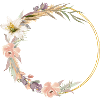 Flowers wreath customizable