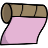 Rosa Toilettenpapierrolle letztes Blatt