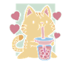 bubble tea cat