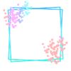 Blue square frame with dots
