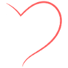 Half Heart Orange