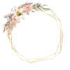 Flowers Wreath Geometric Modern customizable