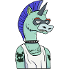 Badass Punk Unicorn Einhorn