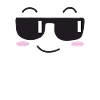 Sunglasses laugh face