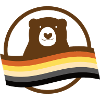 Bear with flag