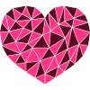 Pink Grid Heart