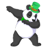 dabbing panda st patricks day