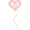 Balloon heart pink pastel