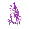 Shiva purple worn style