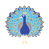 Bunter Pfau