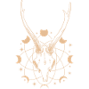 Occult Lunar Cycle Antlers Goth