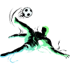 Fußball Fußballer Fallrückzieher Geschenk