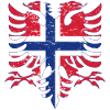 Albanie Norvège drapeau utilisé