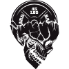 Skull with weight plate