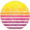 Sun Synthwave Retro