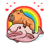 Capybara Kawaii Blobfish Capybara Avec