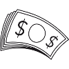 Haufen Scheine Geld