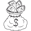 Money bag monet notes