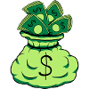 Geld Sack Scheine