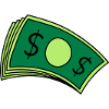 Piles d’argent de billets