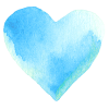 Idée cadeau Aquarelle Blue Heart