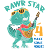 Enfant de 4 ans, dinosaure
