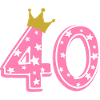 40 Krone 40 års fødselsdag 40 år
